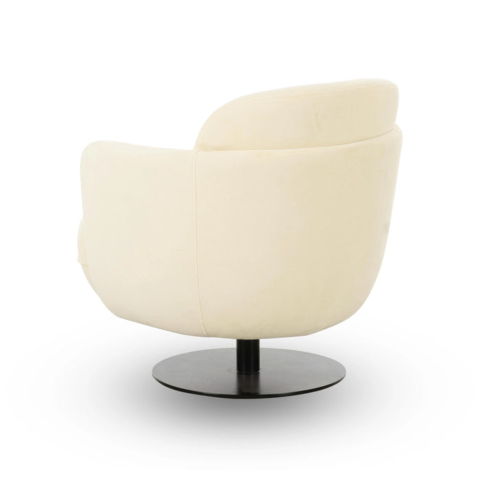Solange Performance Velvet Swivel Accent Chair