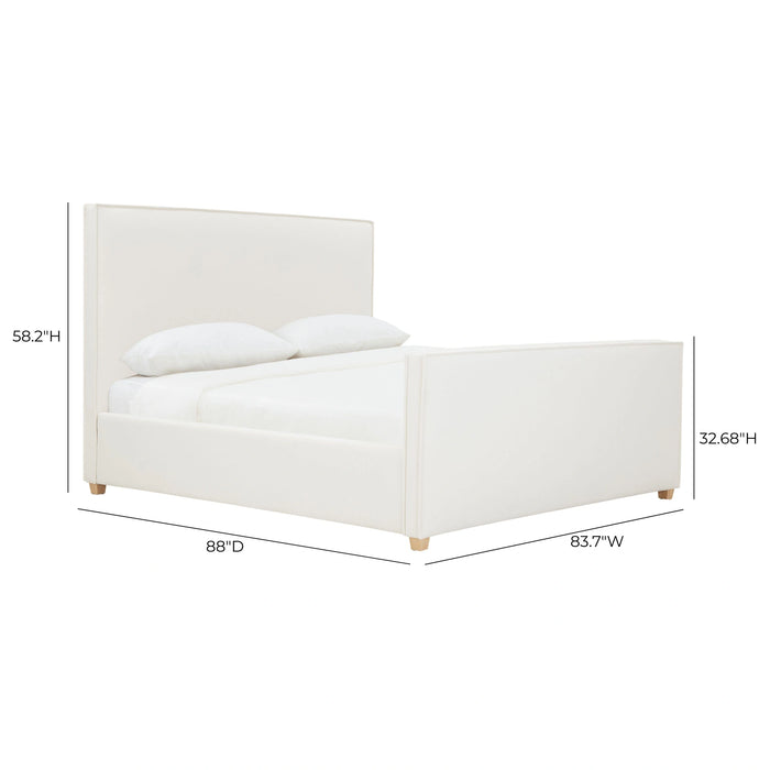 Bristol Park Ivory Contract-Grade Fabric Upholstered Bed