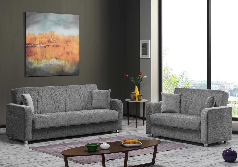 Ottomanson Elegance Collection Upholstered Convertible Sofabed with Storage