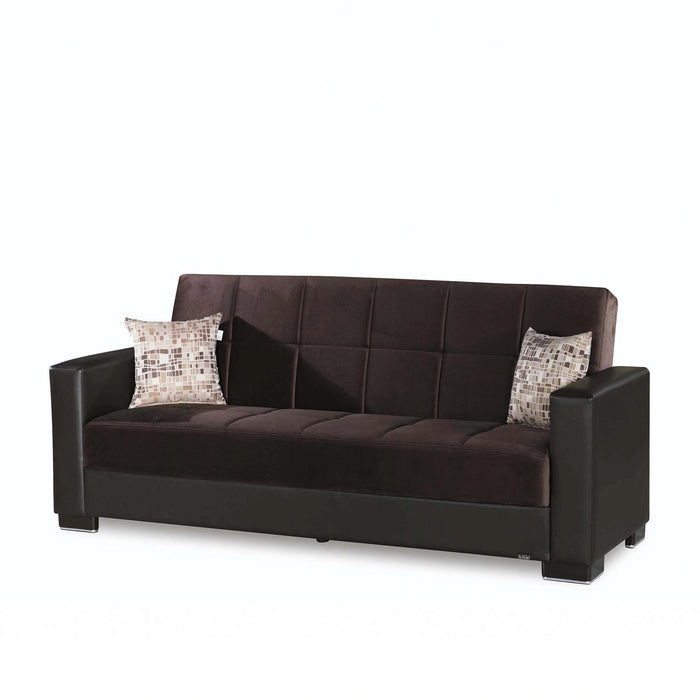 Ottomanson Armada Collection Upholstered Convertible Sofabed with Storage