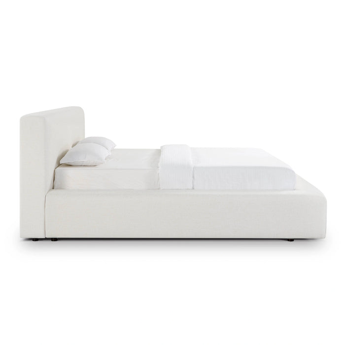 Meena Cream Upcycled Performance Linen Storage Bed