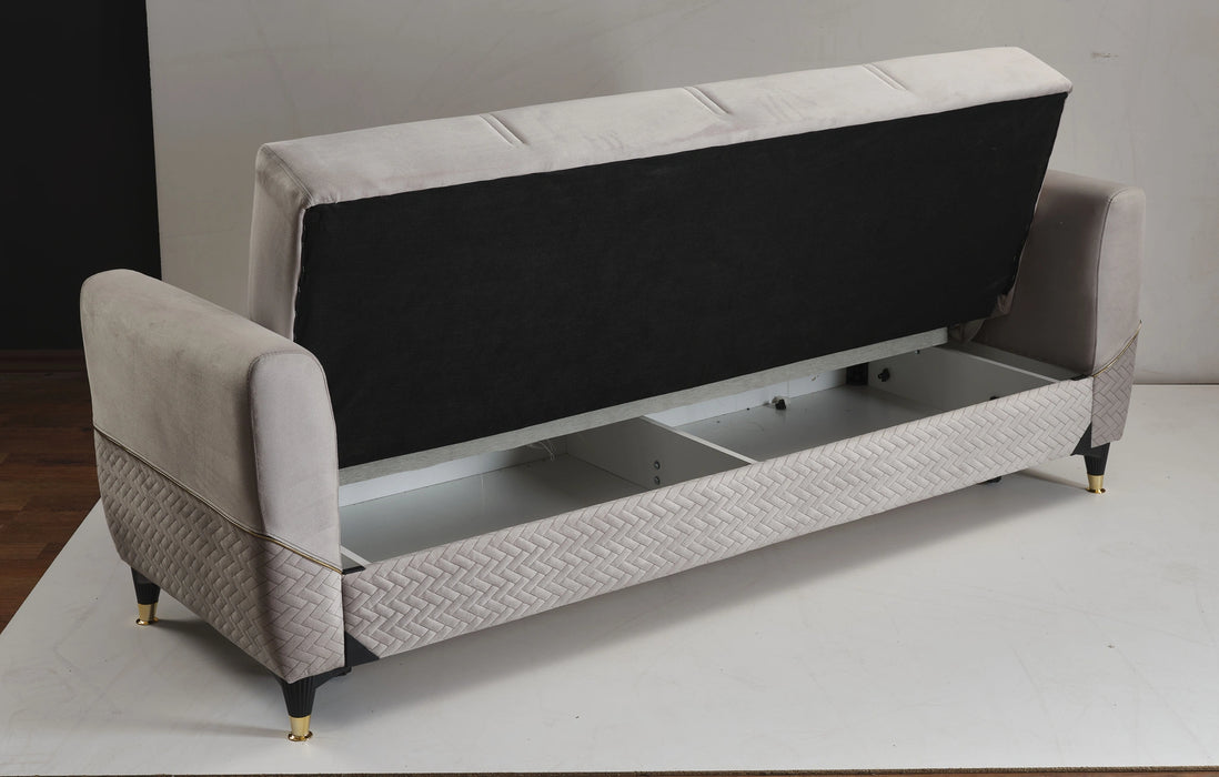 Ottomanson Samba Collection Upholstered Convertible Sofabed with Storage