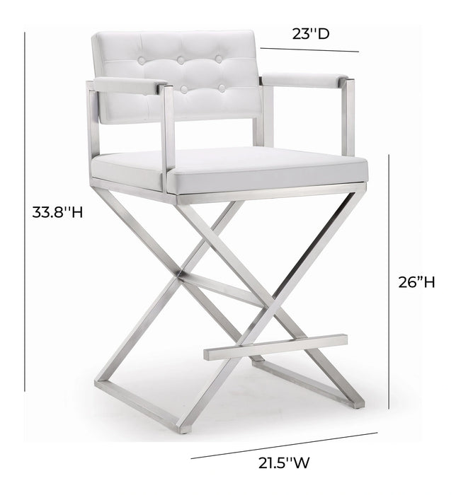 Director Performance Vegan Leather Stool