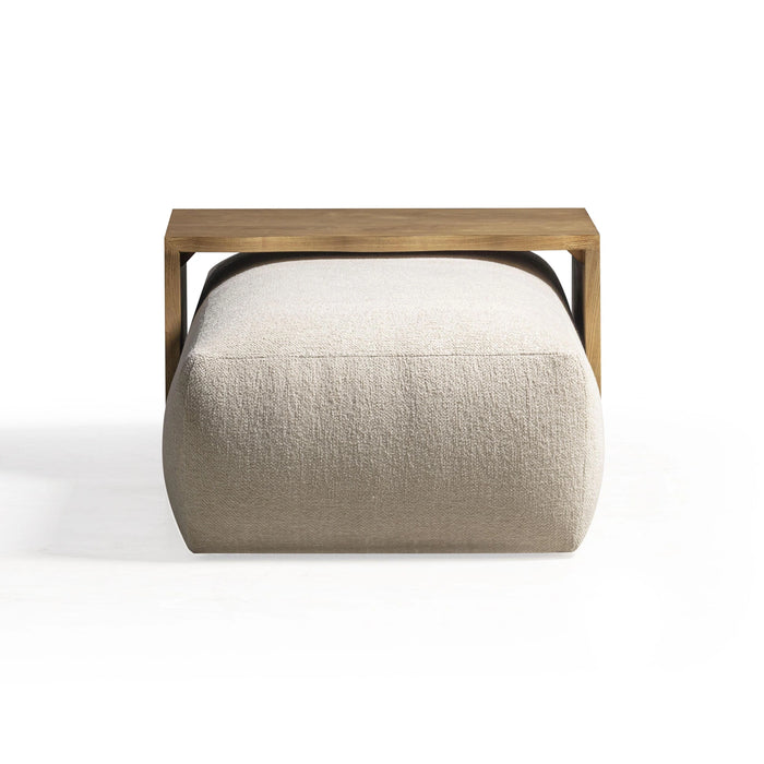 Spencer 54" Performance Basketweave Ottoman with Bridge Table