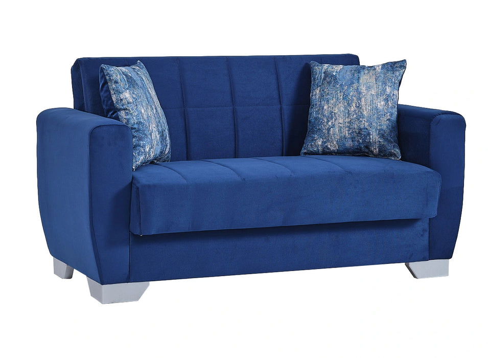 Ottomanson Barato Collection Upholstered Convertible Loveseat with Storage