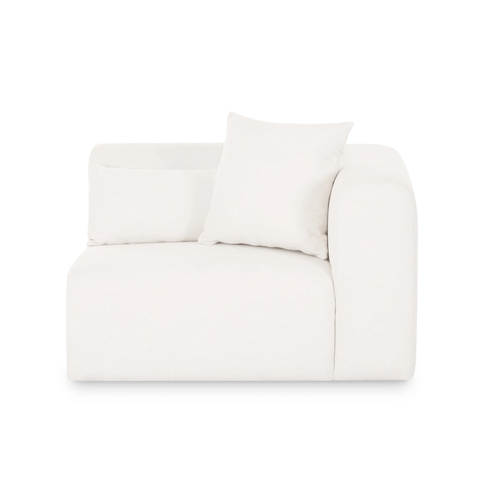 Tarra Cream Performance Chenille Modular Corner Chair