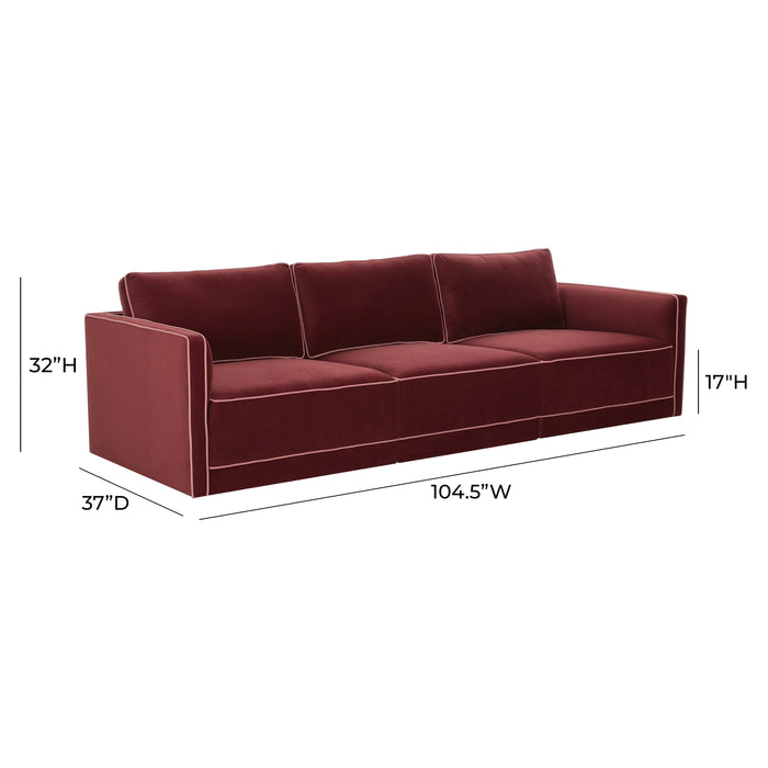 Willow 105" Performance Velvet Modular Sofa