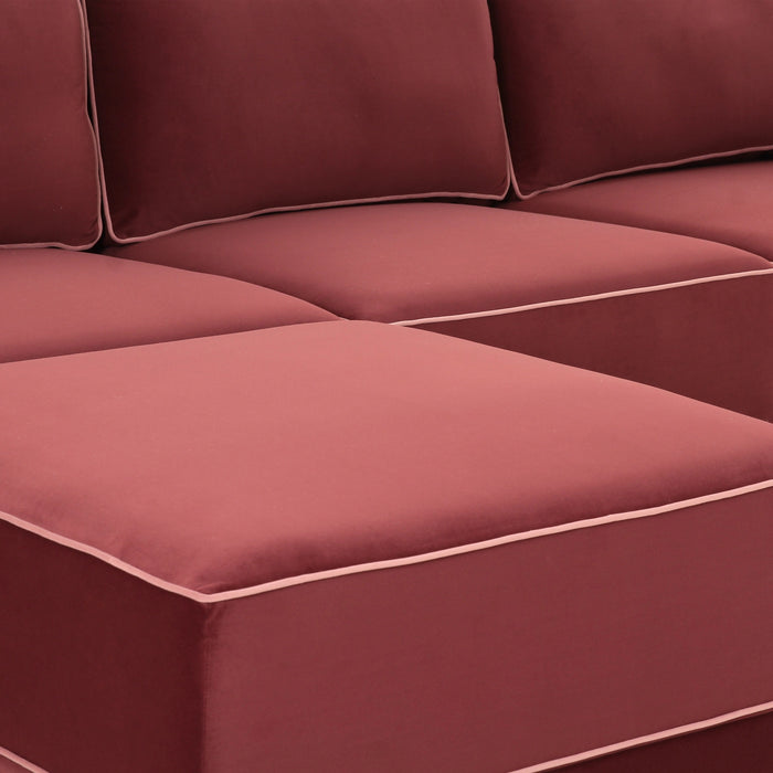 Willow 6-Piece Performance Velvet Modular U Sectional