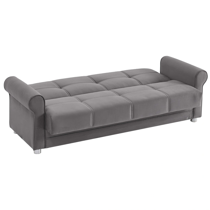 Ottomanson Sara Collection Upholstered Convertible Sofabed with Storage
