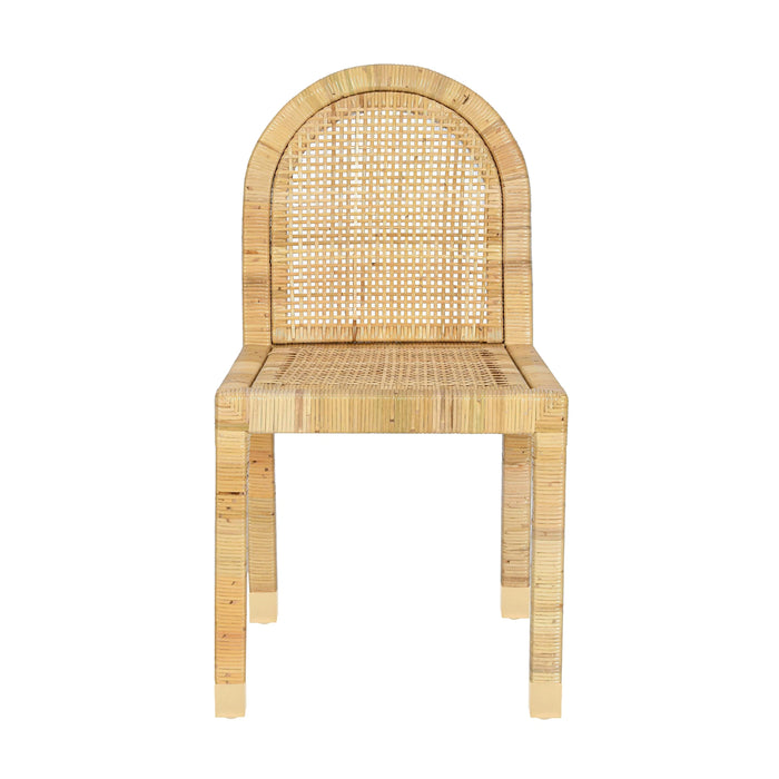 Amara Cream Contract-Grade Linen Arched Dining Chair