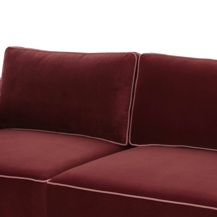 Willow 74" Performance Velvet Modular Loveseat