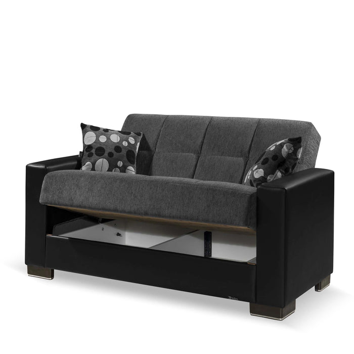 Ottomanson Armada Collection Upholstered Convertible Loveseat with Storage