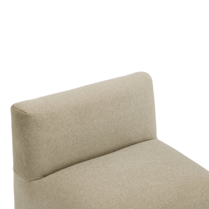 Pippa Taupe Performance Vegan Mohair Accent Stool