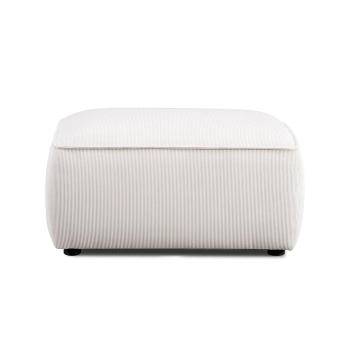 Travie Performance Corduroy Velvet Ottoman