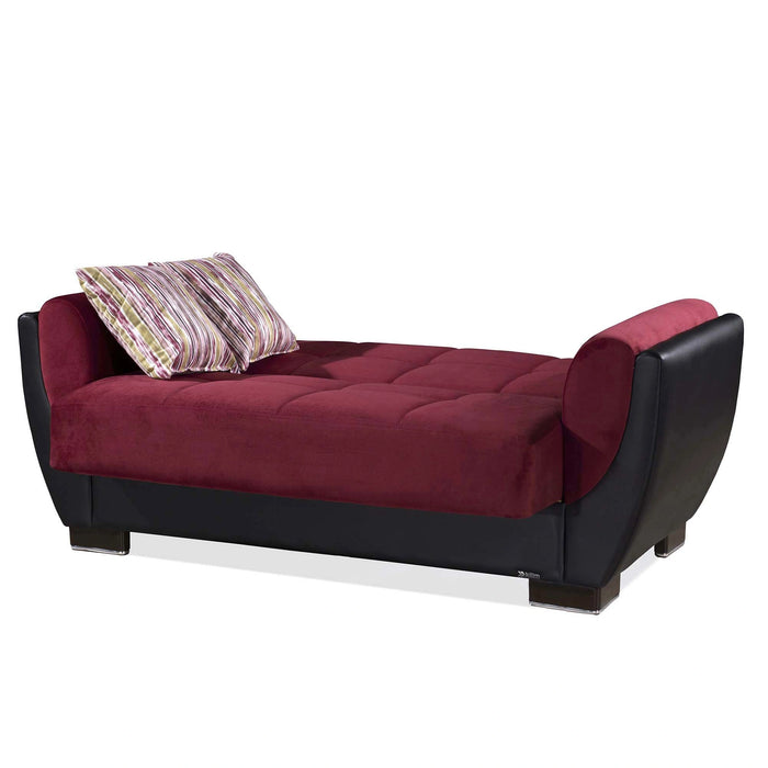 Ottomanson Armada Air Collection Upholstered Convertible Loveseat with Storage