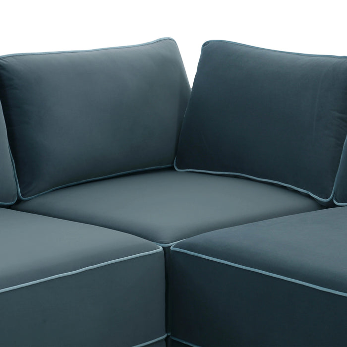 Willow 5-Piece Performance Velvet Modular L Sectional