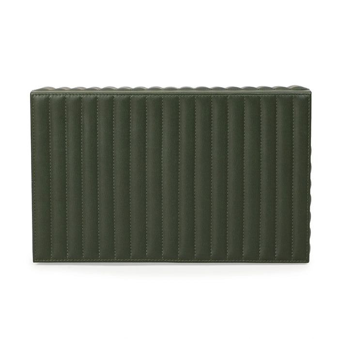 Eton Ribbed Green Vegan Leather Contract-Grade Storage Box