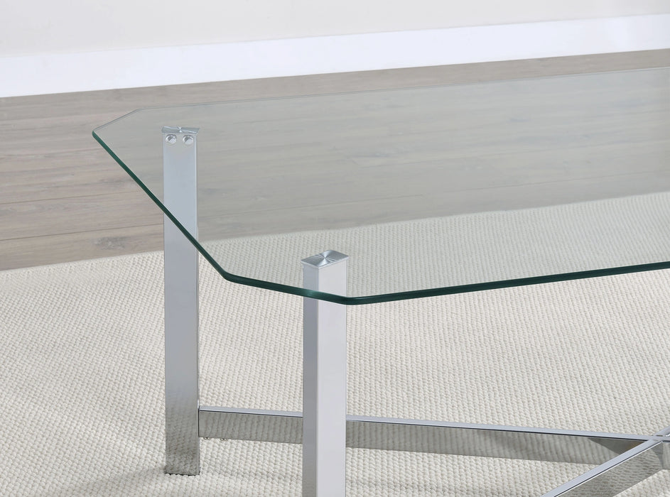 Cronin Glass Top End Table