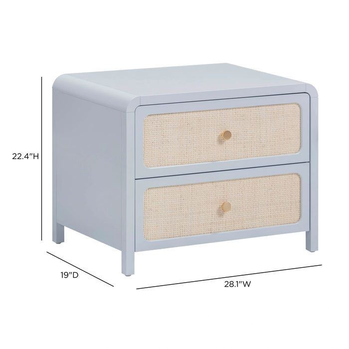 Patty 28" Rattan 2 Drawer Nightstand