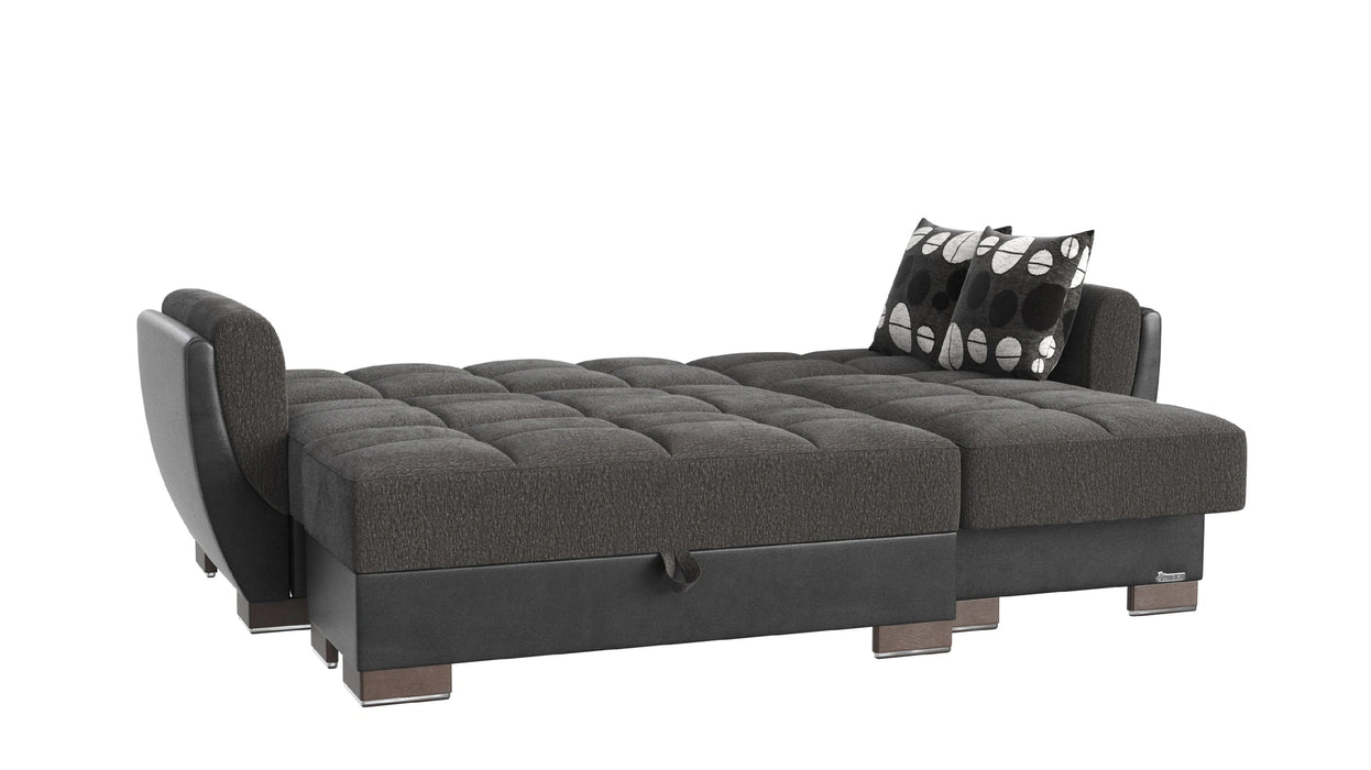 Ottomanson Armada Air Collection Upholstered Convertible Chaise Lounge with Storage