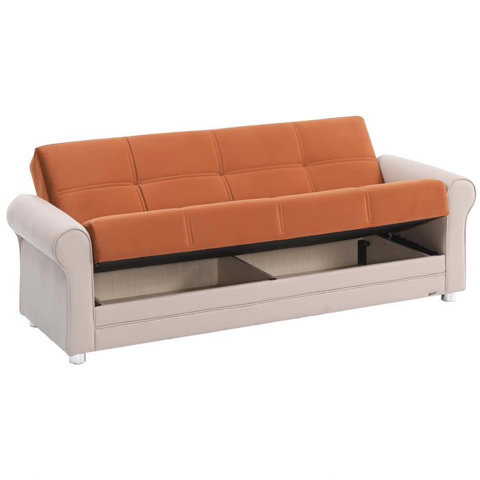Ottomanson Avalon Collection Upholstered Convertible Sofabed with Storage