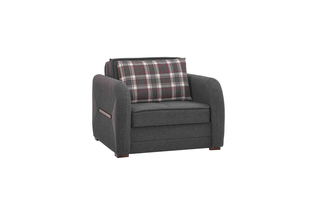Ottomanson Speedy Collection Upholstered Convertible Armchair with Storage