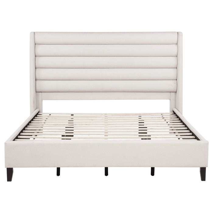 Leslie Upholstered Wingback Platform Bed