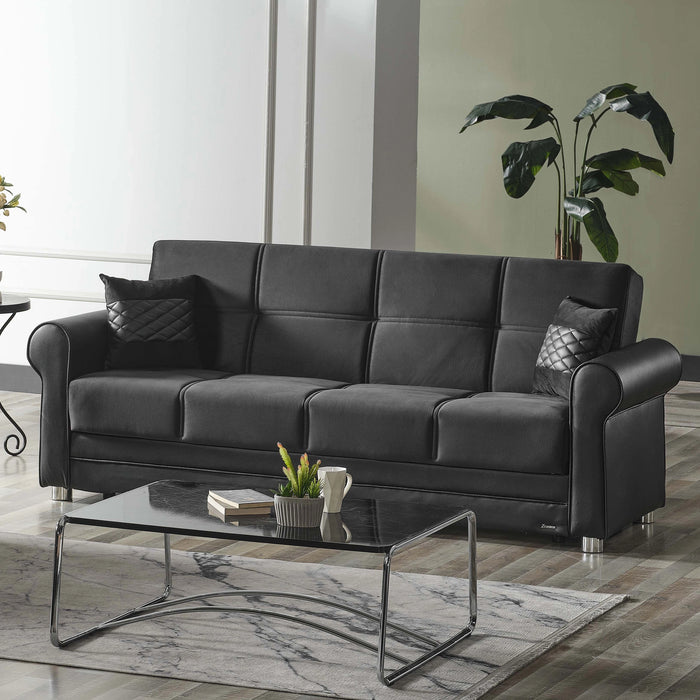 Ottomanson Avalon Collection Upholstered Convertible Sofabed with Storage