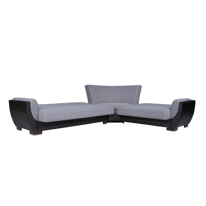Ottomanson Armada Air Collection Upholstered Convertible Sectional with Storage