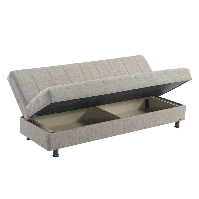 Ottomanson Sasta Collection Convertible Sofabed with Storage, Living Room Furniture, Bedroom Couch For Small Rooms, Studio Apartment Essentials, Black
