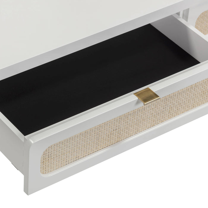 Patty 48" Rattan 2-Drawer Console Desk
