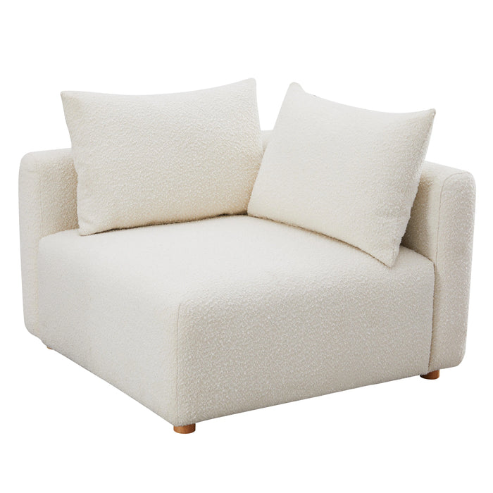 Hangover Cream Performance Boucle Modular Corner Chair