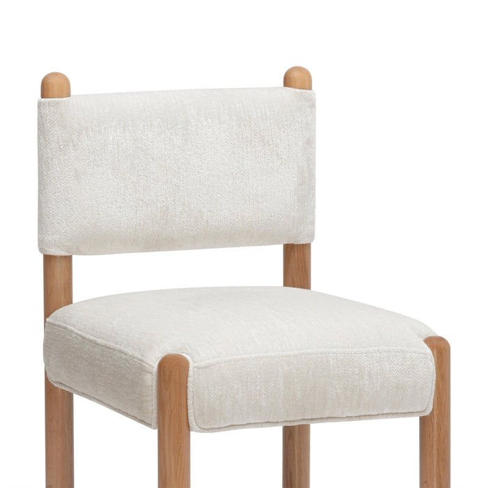 Bruno Thick Performance Chenille Straight Back Dining Chair