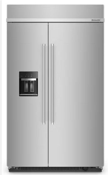 KitchenAid KBSD708MPS 48 Inch 29.4 Cu. Ft. Side-by-Side Built-In Refrigerator - Home And Beyond