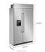 KitchenAid KBSD708MPS 48 Inch 29.4 Cu. Ft. Side-by-Side Built-In Refrigerator - Home And Beyond