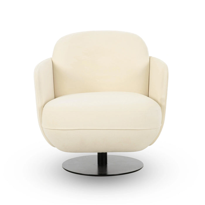 Solange Performance Velvet Swivel Accent Chair
