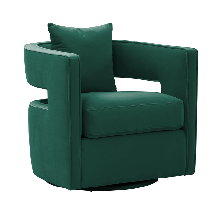 Kennedy Performance Velvet Swivel Accent Chair