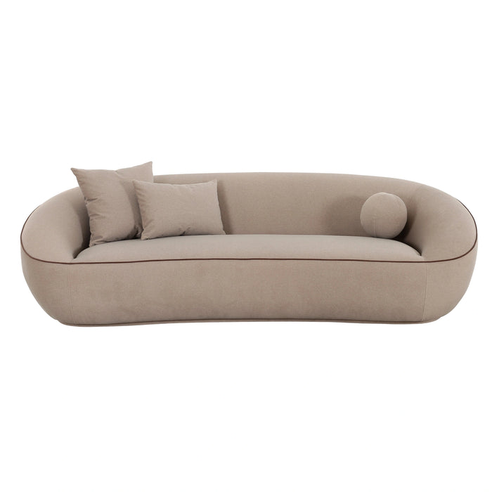 Jenny 98.5" Taupe Performance Faux Mohair Sofa