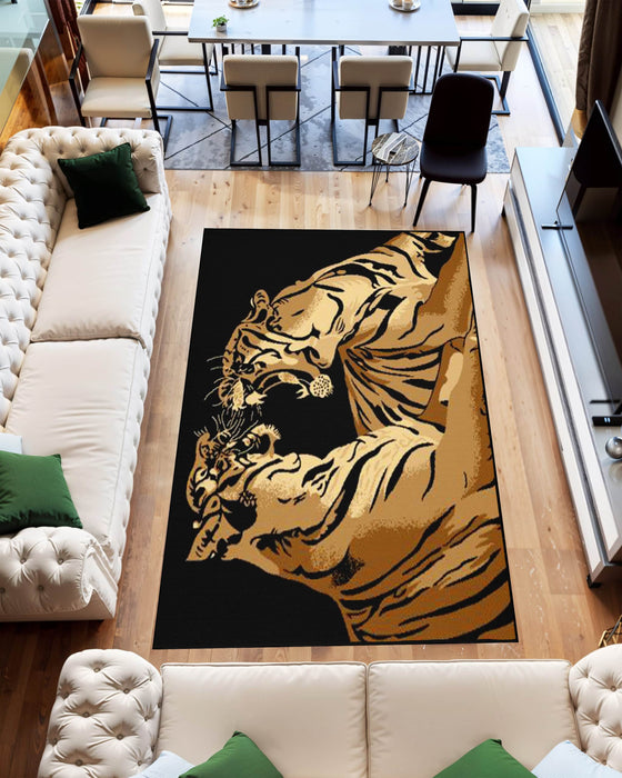 STAR Rug DESIGN 1108 Double Tiger - Beige - (5x8 (5'2x7'5")")