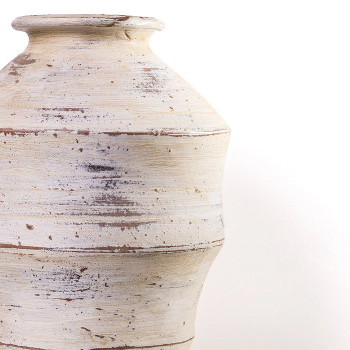Visha Cream and Blue Terracotta Decorative Vase