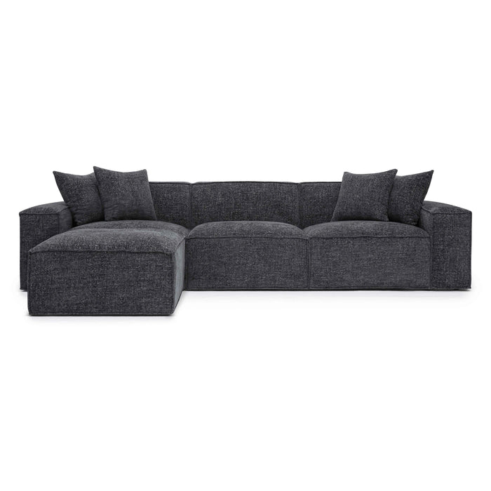 Mindy 4-Piece Performance Chenille Basketweave Modular Sectional