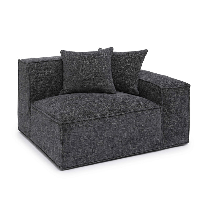 Mindy Performance Chenille Basketweave Modular Corner Chair