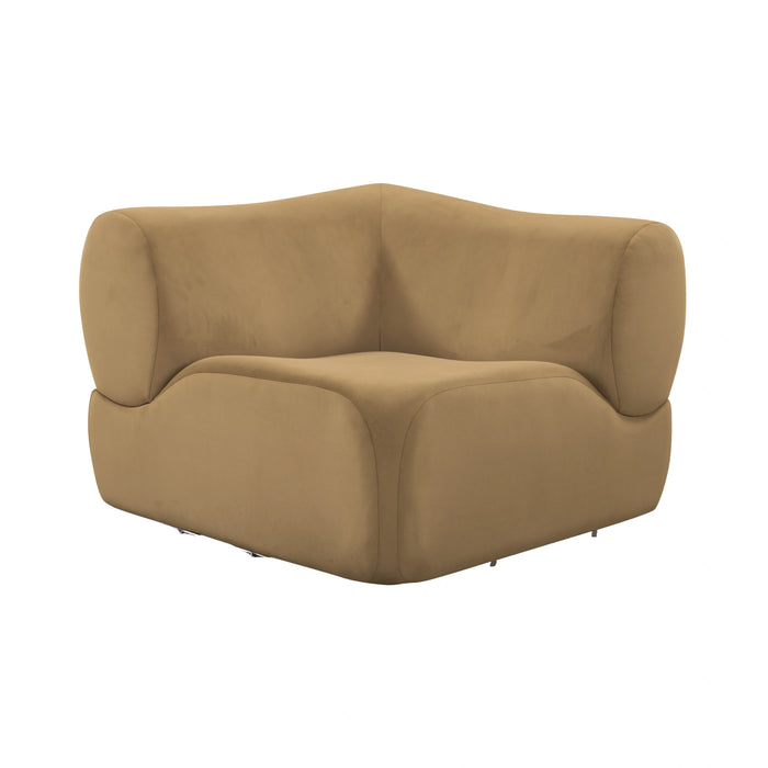 Zenith Latte Brown Performance Velvet Corner Wedge