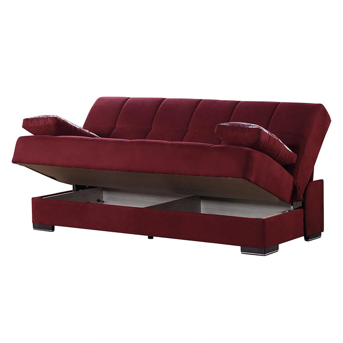 Ottomanson Soho Collection Upholstered Convertible Sofabed with Storage