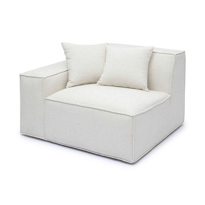 Mindy Performance Chenille Basketweave Modular Corner Chair