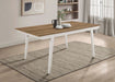 Anwar Rectangular Wood Dining Table Natural Acacia and Off White image