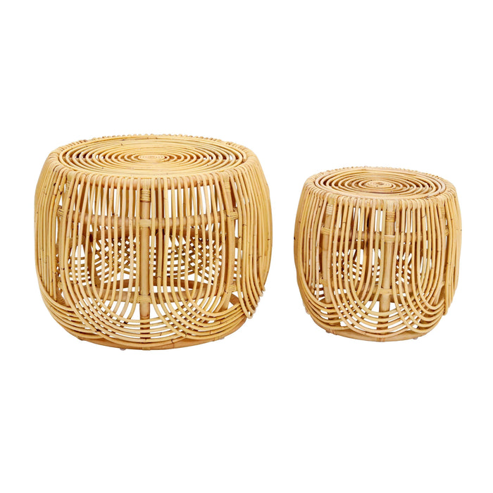 Azrina 2-Piece Rattan Nesting Table Set