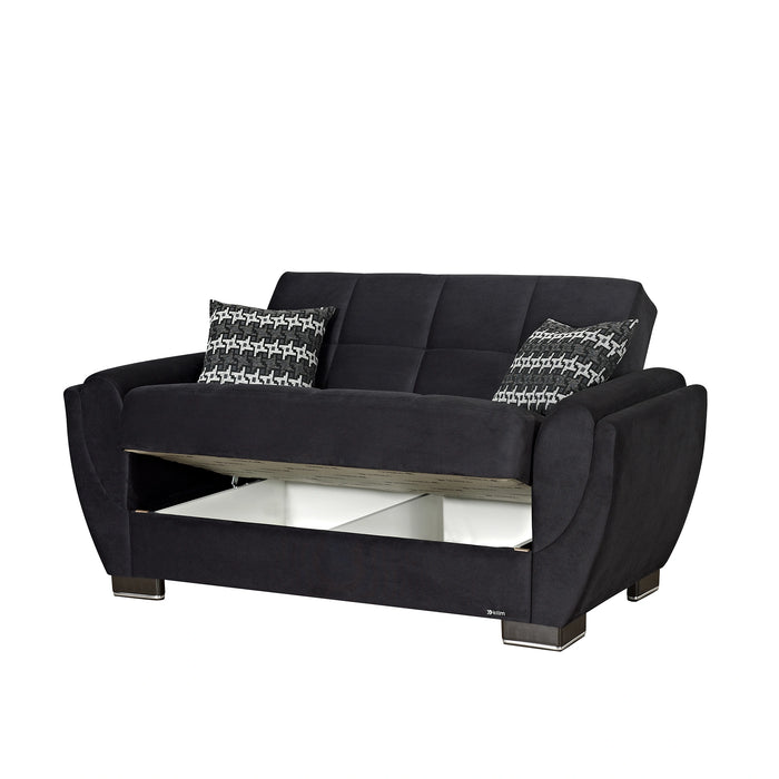 Ottomanson Armada Air Collection Upholstered Convertible Loveseat with Storage