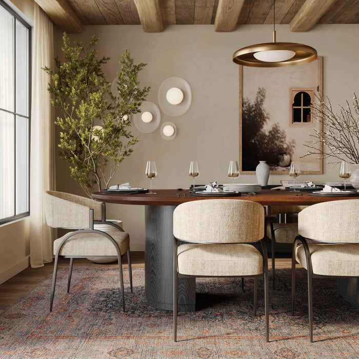 Marlow 102" Wood Oval Dining Table