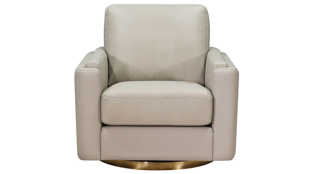 Elm Swivel Leather Chair